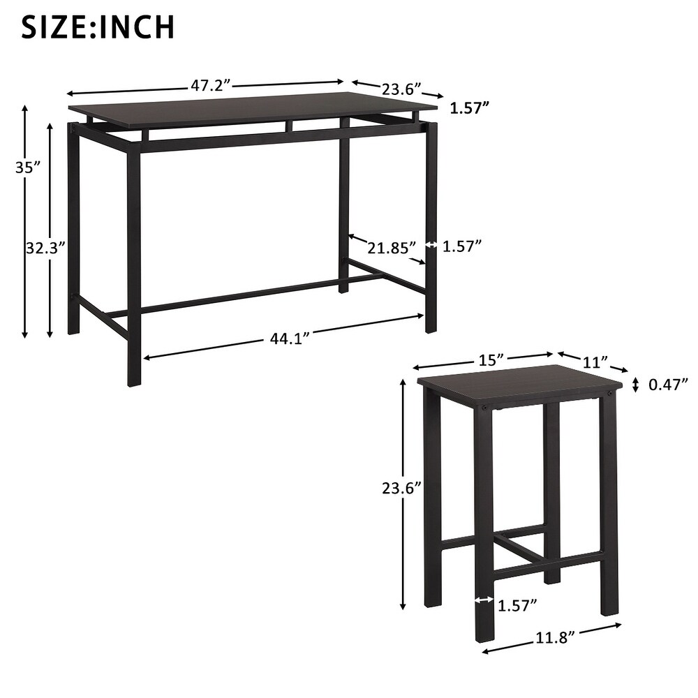 Counter Height Dining Table Set with 4 Chairs 5 Piece Dining Table Set with Counter and Pub Height