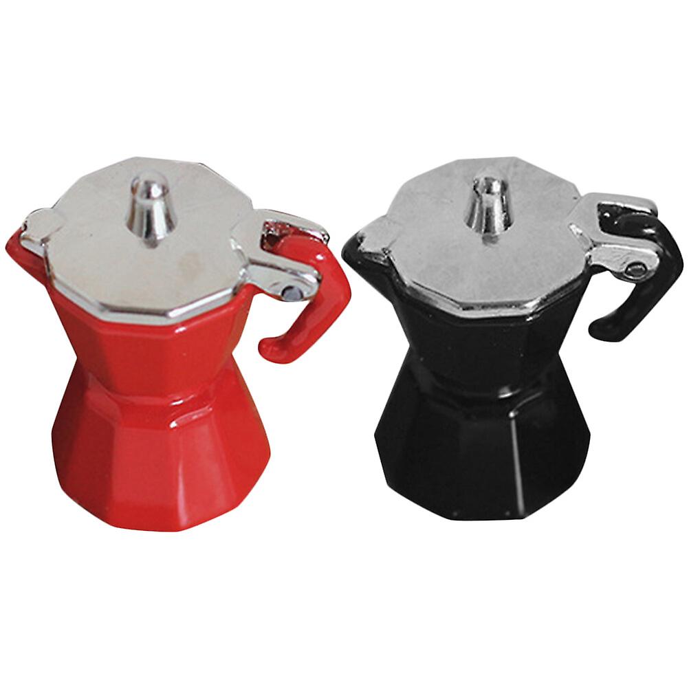 2pcs Miniature Coffee Pot Small Coffee Pot Tiny Coffee Pot Mini Kitchen Coffee Pot Doll House Supplies