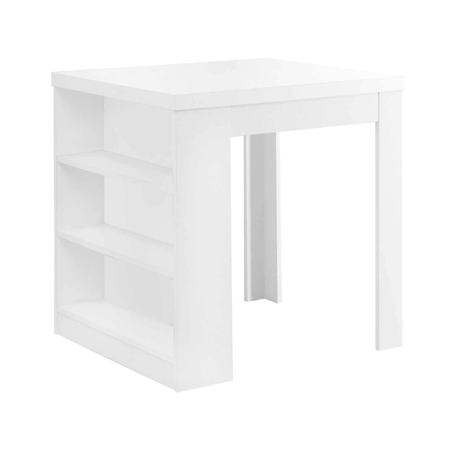 Dining Table， 36 Rectangular， Small， Counter Height， Kitchen， Dining Room， Laminate， White， Contemporary， Modern