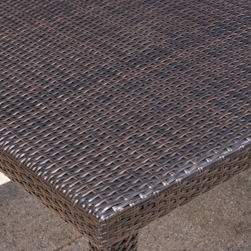 Rutledge Outdoor 5 piece Square Aluminum Wicker Dining Set by Christopher Knight Home