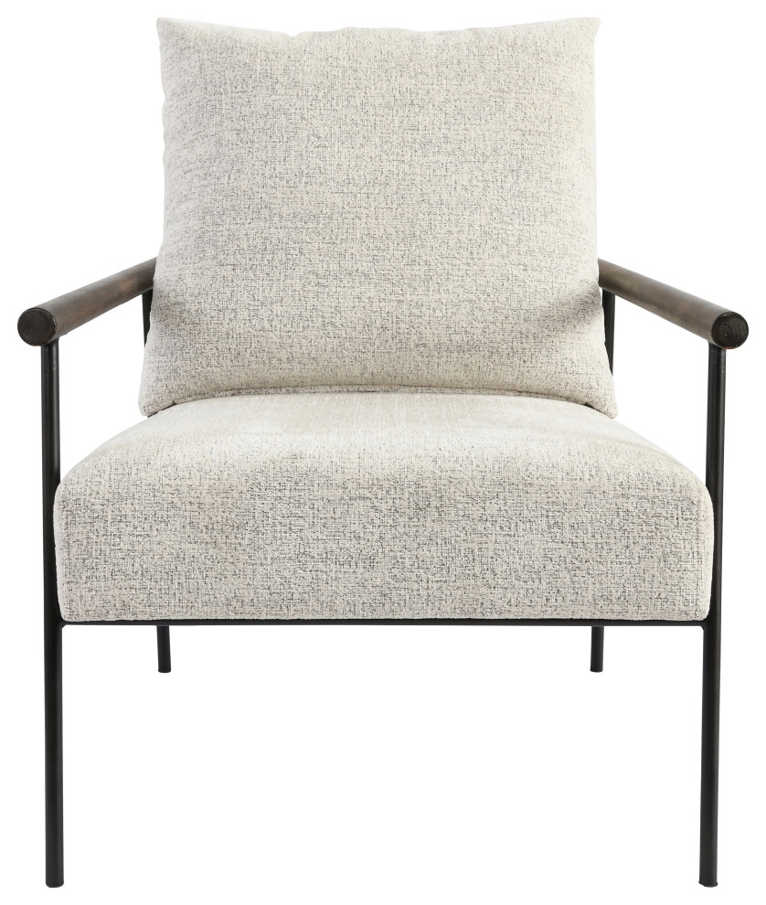 Eliicott Accent Chair Beige   Midcentury   Armchairs And Accent Chairs   by Kosas  Houzz