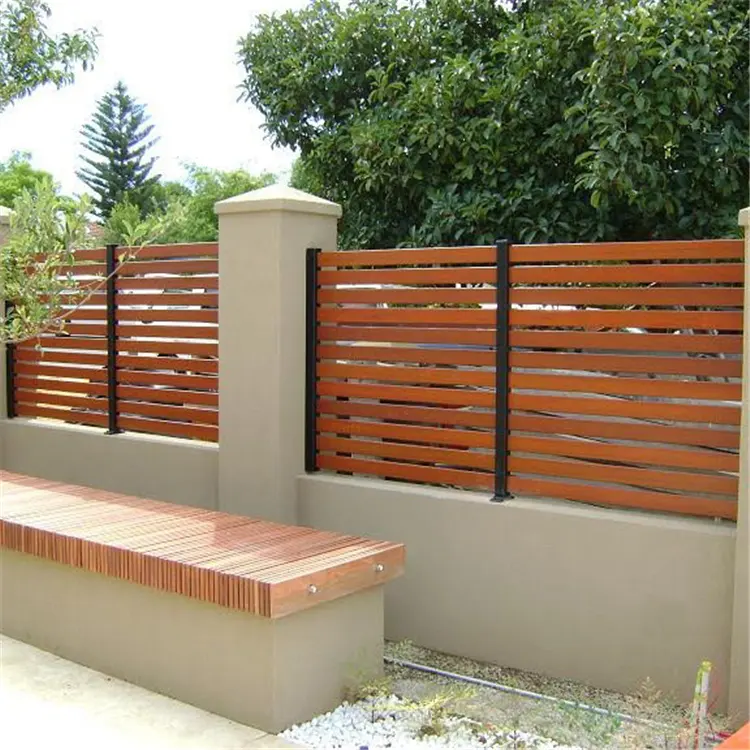 Slat Fence Panels No Dig Aluminum Private Garden Aluminum Factory Directly Supply Outdoor Custom Made Security Fence