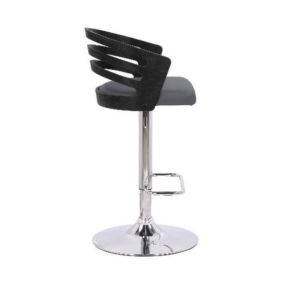 Benjara BM270037 Adjustable Barstool with Curved O...