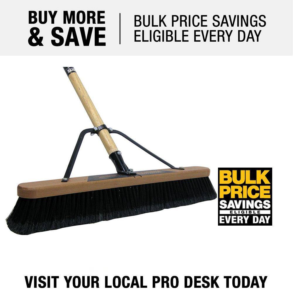 Quickie Job Site 24 in. Smooth Surface Push Broom (2-Pack) 863JSHDSU-2