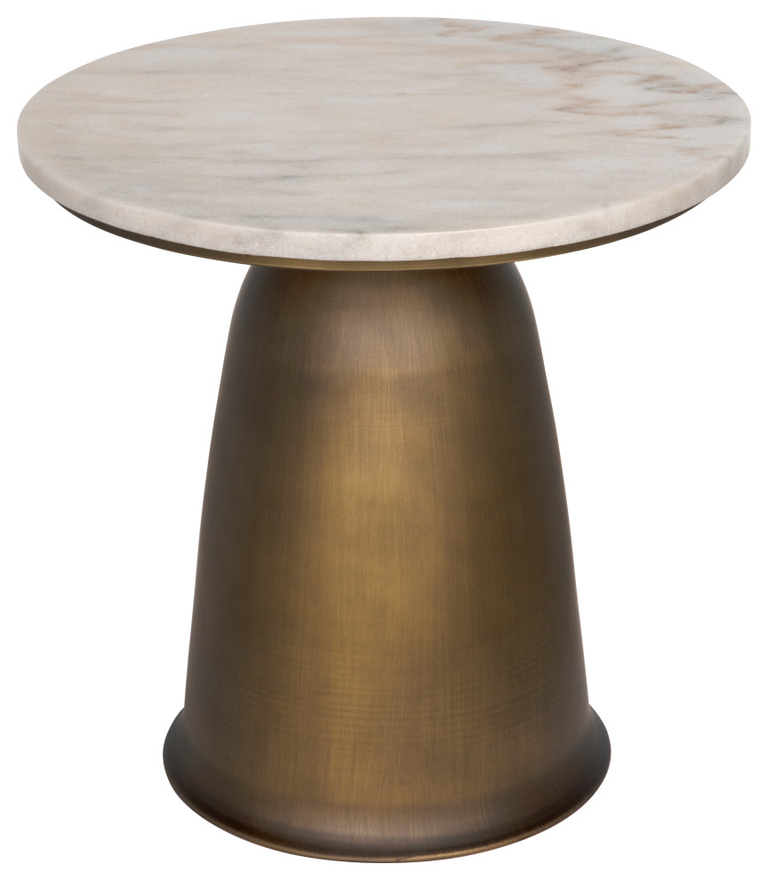 Noir Aiden Side Table With Aged Brass Finish GTAB983AB   Contemporary   Side Tables And End Tables   by Noir  Houzz