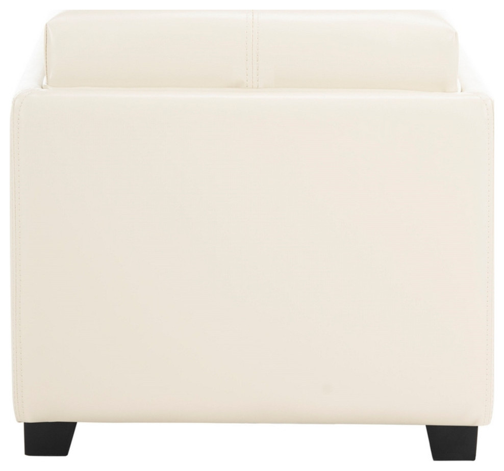 Sara Single Tray Ottoman Flat Cream/Black   Transitional   Footstools And Ottomans   by V.S.D Furniture  Houzz