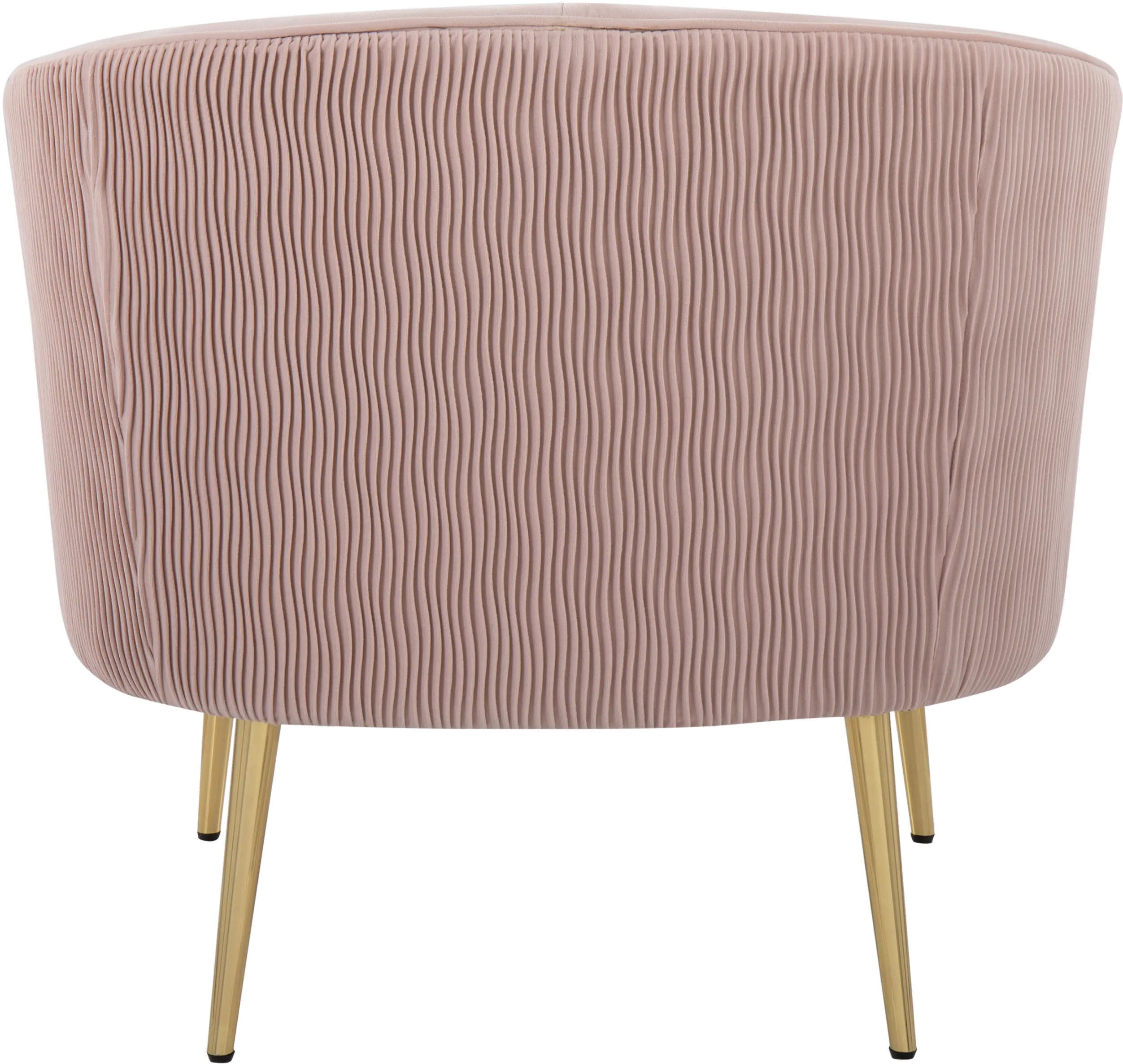 Tania Blush Pleated Waves Glam Accent Chair