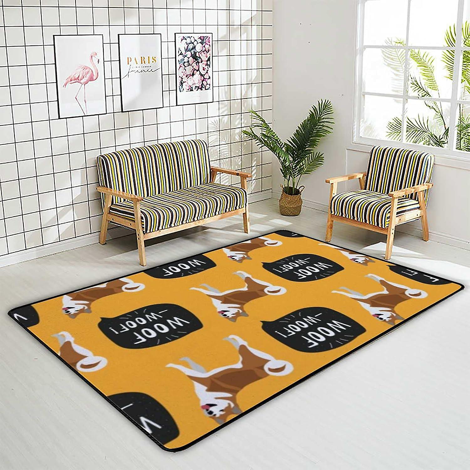 Soft Area Rugs Labrador Retriever Dog Floor Carpet Mat For Kids Playing Room Hardwood Floor Living Room 80x58in