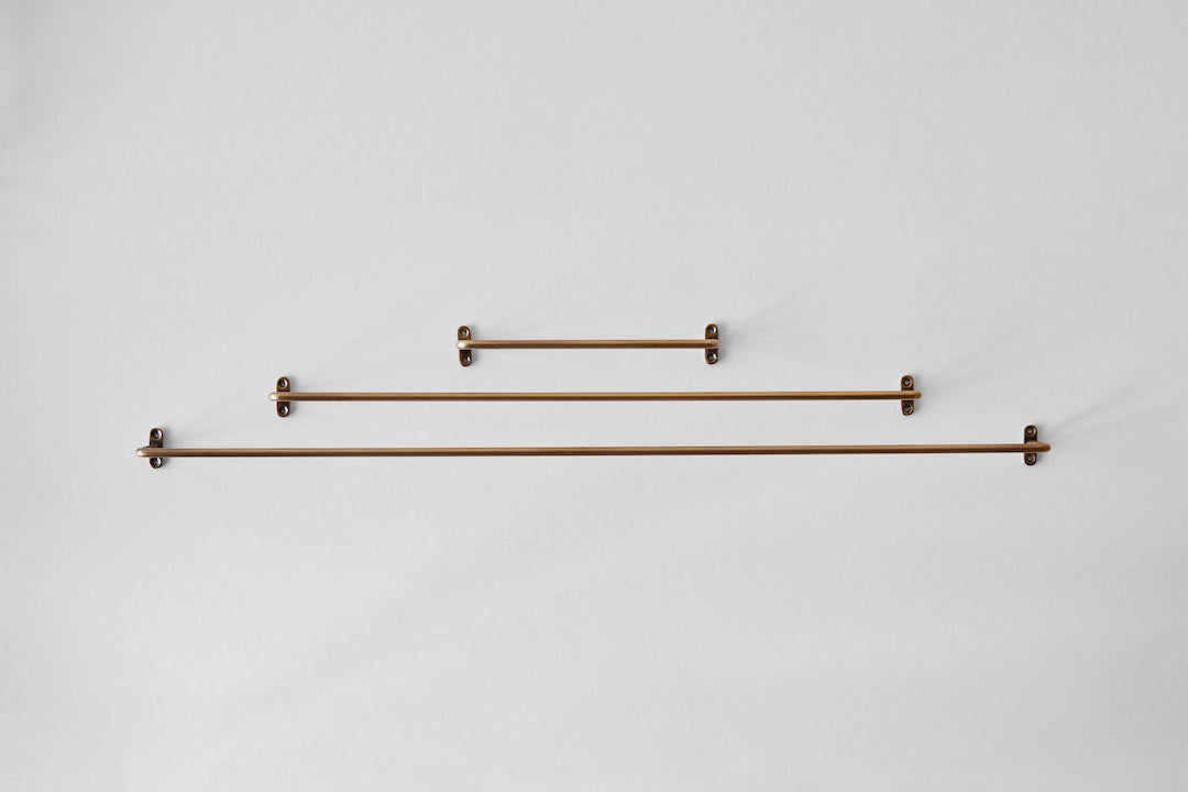 Rustic Brass Towel Bar