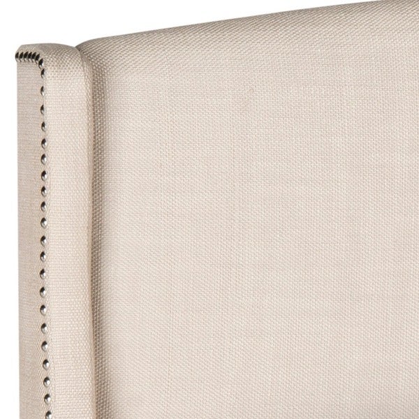 SAFAVIEH Austin Queen-size Taupe Linen-upholstered Wingback Headboard - - 9529846