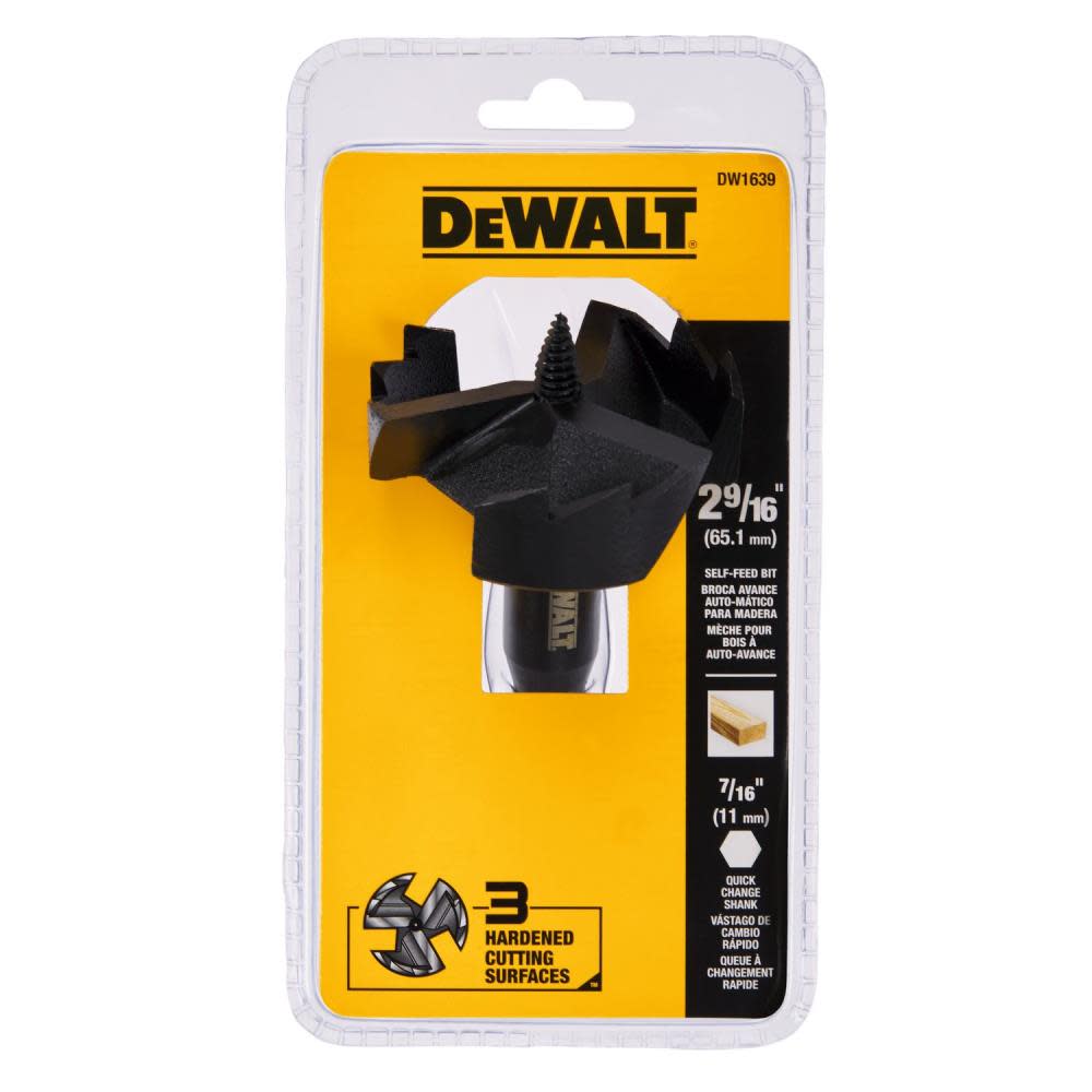 DEWALT HEAVY-DUTY SELF FEED BITS (DW1639)