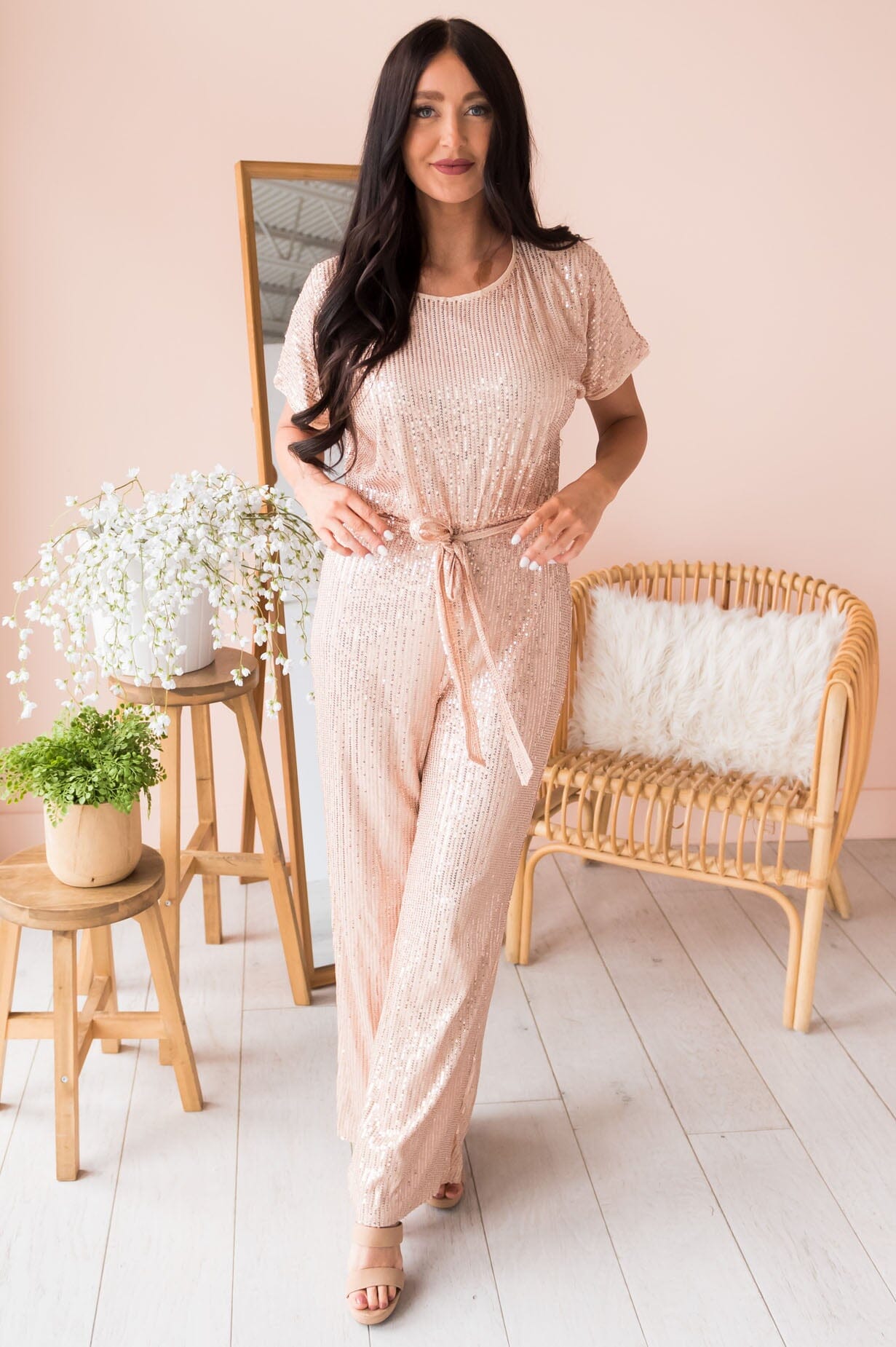 The Sabeena Modest Sequin Jumpsuit