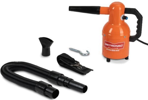 MetroVac Air Force Quick Draw Variable Speed Portable Pet Dryer， Orange