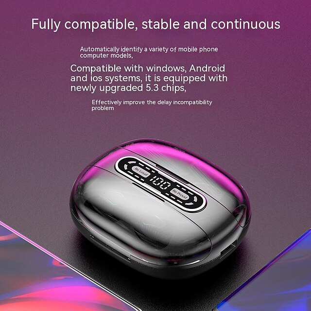 M56 True Wireless Headphones TWS Earbuds In Ear Bluetooth 5.3 Waterproof IPX7 LED Power Display for Apple  Huawei Xiaomi MI  Travel Entertainment