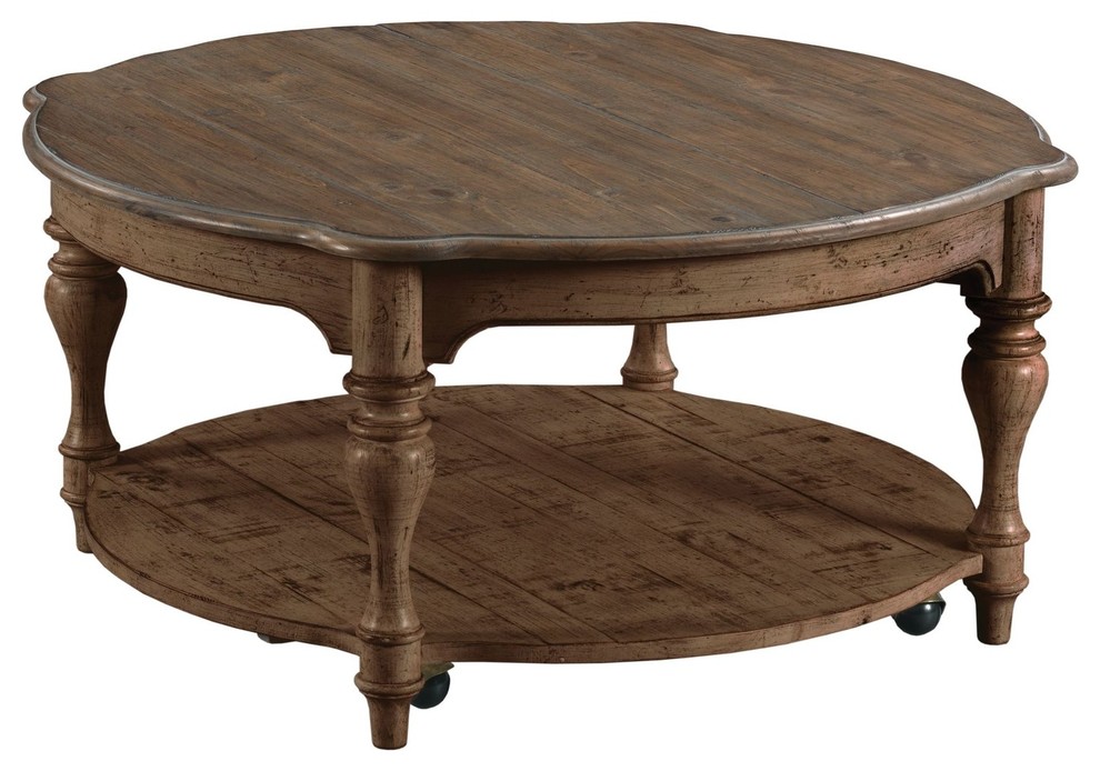 Kincaid Furniture Weatherford Bolton Round Cocktail Table  Heather   Traditional   Coffee Tables   by Unlimited Furniture Group  Houzz