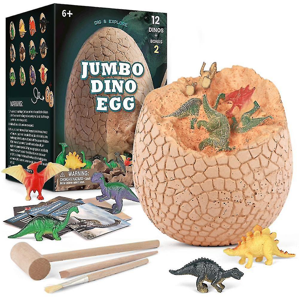 Gojoy Dinosaur Toys， Dinosaur Egg Dig Kit Kids Gifts With 12 Dinosaur Eggs，archaeology Science