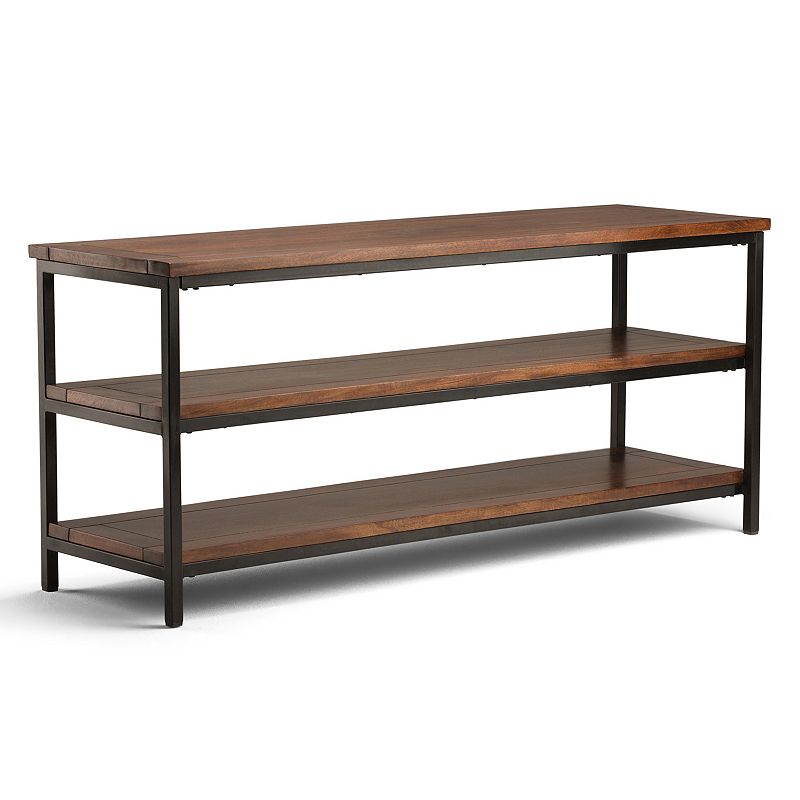 Simpli Home Skyler Industrial 3-Shelf TV Stand