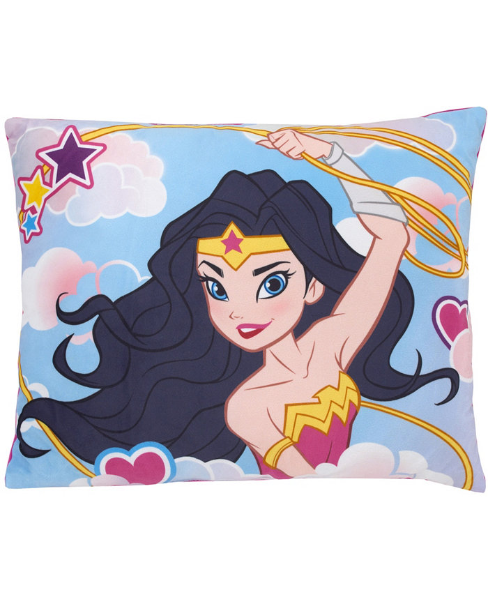 Macys Wonder Woman Clouds and Hearts Plush Decorative Pillow  12 x 14