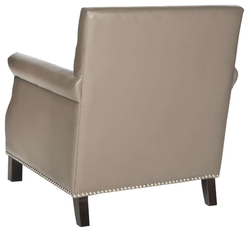 Jennifer Club Chair Silver Nail Heads Clay   Transitional   Armchairs And Accent Chairs   by Peachtree Fine Furniture  Houzz