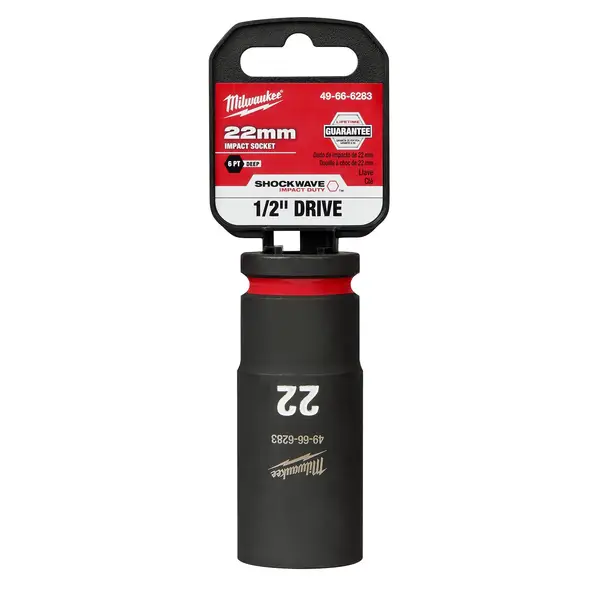 Milwaukee 1/2 Drive 22MM Deep 6 Point Socket