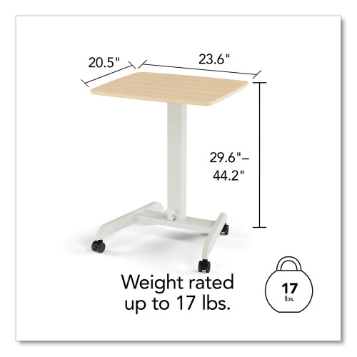 Union and Scale Essentials Sit-Stand Single-Column Mobile Workstation， 23.6