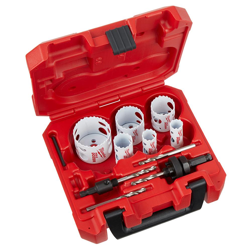 Milwaukee 10-Piece Plumber's Bi-Metal Hole Saw Set 3/4 To 2-1/4