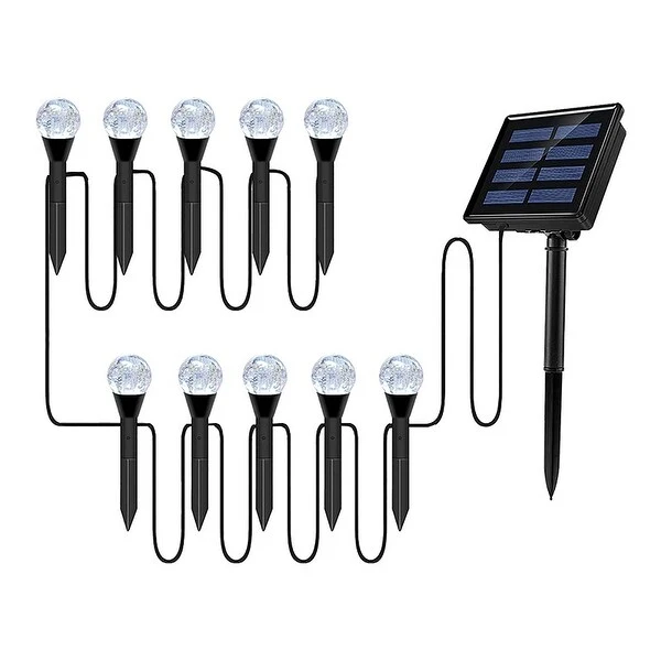 Solar LED Ball Stake Lights with Solar Panel