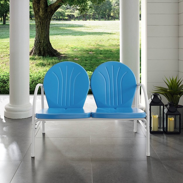 Griffith Outdoor Loveseat Sky Blue Crosley