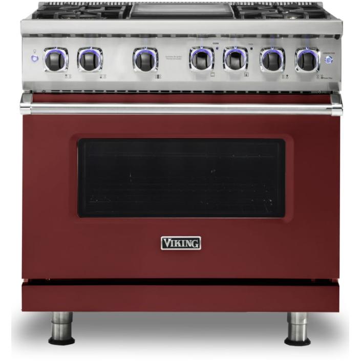 Viking 36-inch Freestanding Gas Range with Elevation Burners VGR7362-4GRE