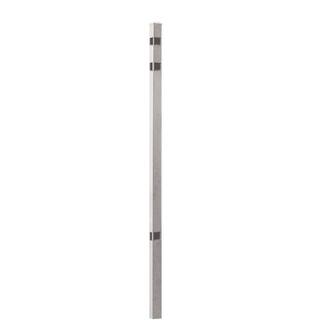 Barrette Outdoor Living Natural Reflections Standard-Duty 2 in. x 2 in. x 6-78 ft. White Aluminum Fence Corner Post 73009171