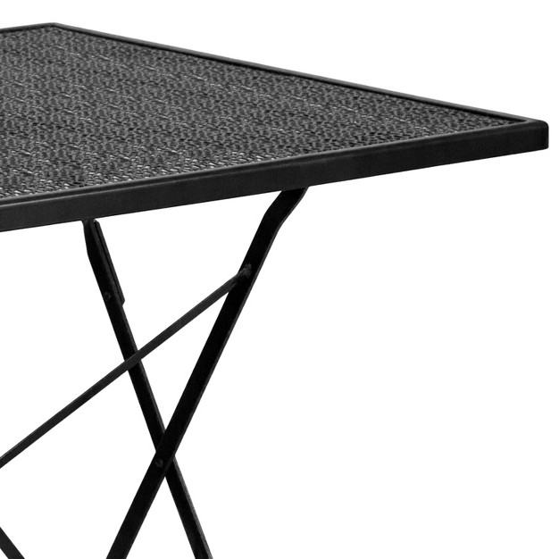 Square Indoor outdoor Steel Folding Patio Table