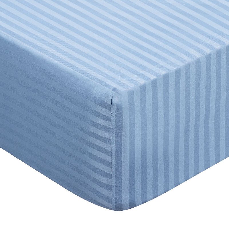 100gsm Polyester Striped Soft Fitted Sheets Deep Pocket 16 Inch， 39w X 75l