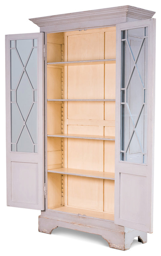 The Kentucky Bourbon Curio Glass Doors With Drawers   Traditional   Bookcases   by Sideboards and Things  Houzz