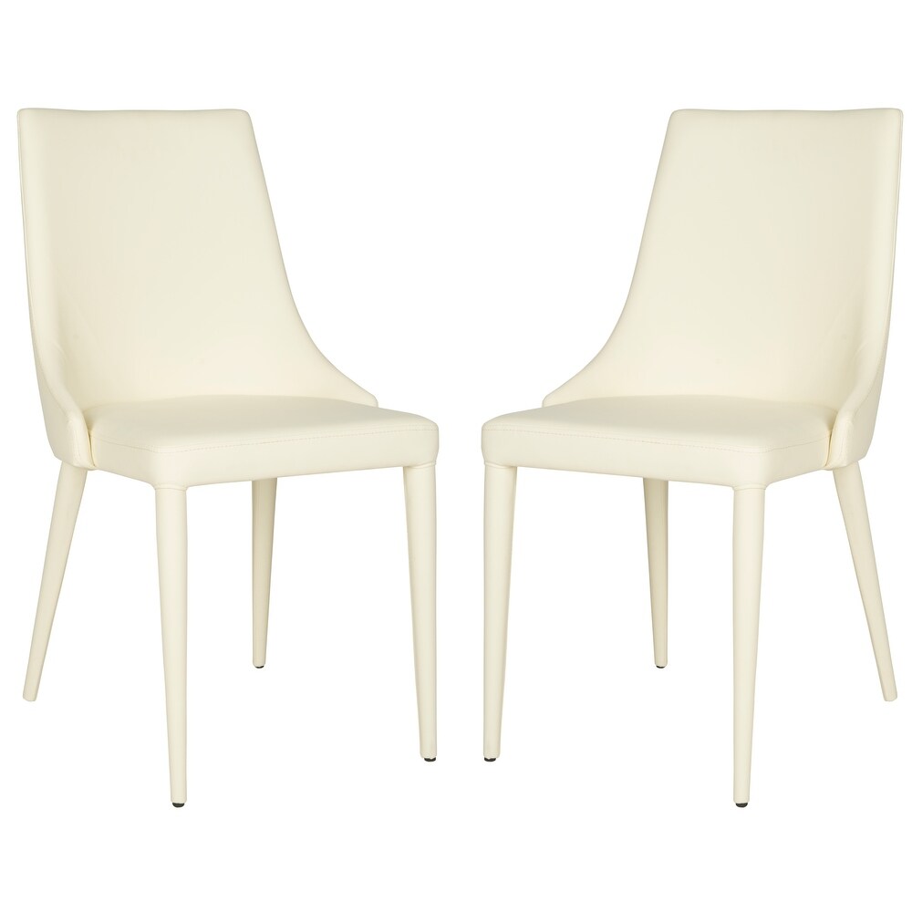 SAFAVIEH Dining Mid Century Modern Summerset Buttercream Dining Chairs (Set of 2)   23.6\