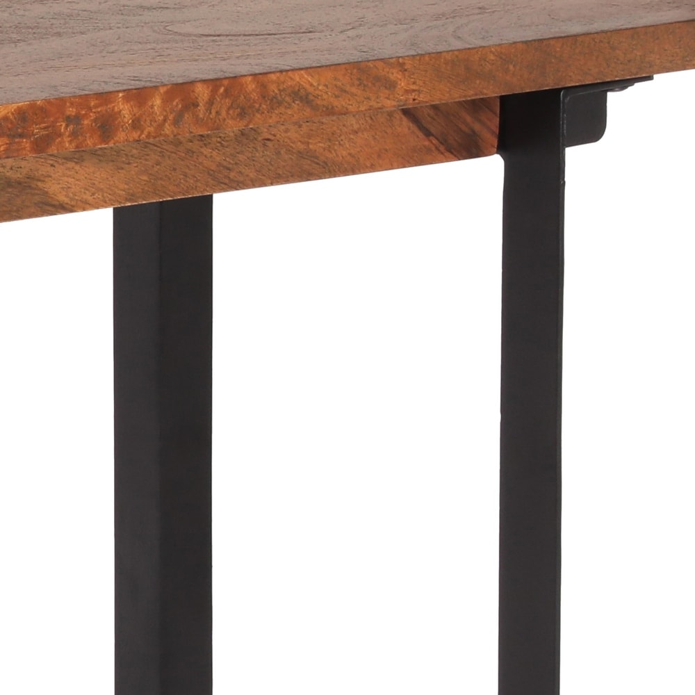 Pisgah Handcrafted Modern Industrial Mango Wood Dining Bench by Christopher Knight Home