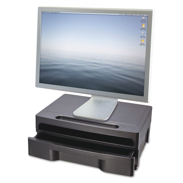 Officemate Monitor Stand With Drawer 13 1 8 X 9 7 8 X 5 Black 22502