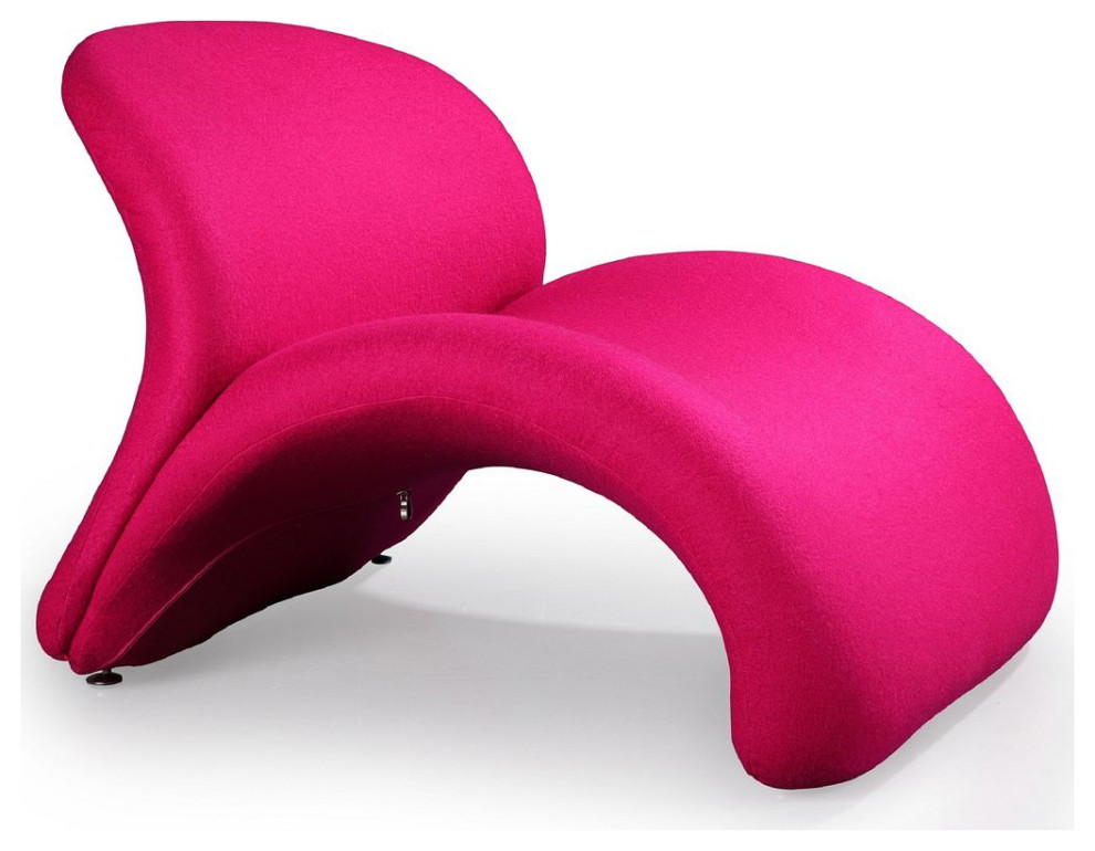 Rosebud Accent Chair  Fuchsia   Contemporary   Armchairs And Accent Chairs   by HedgeApple  Houzz