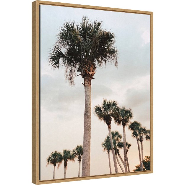 X 24 quot Tall Palms By Olivia Joy Framed Canvas Wall Art Amanti Art