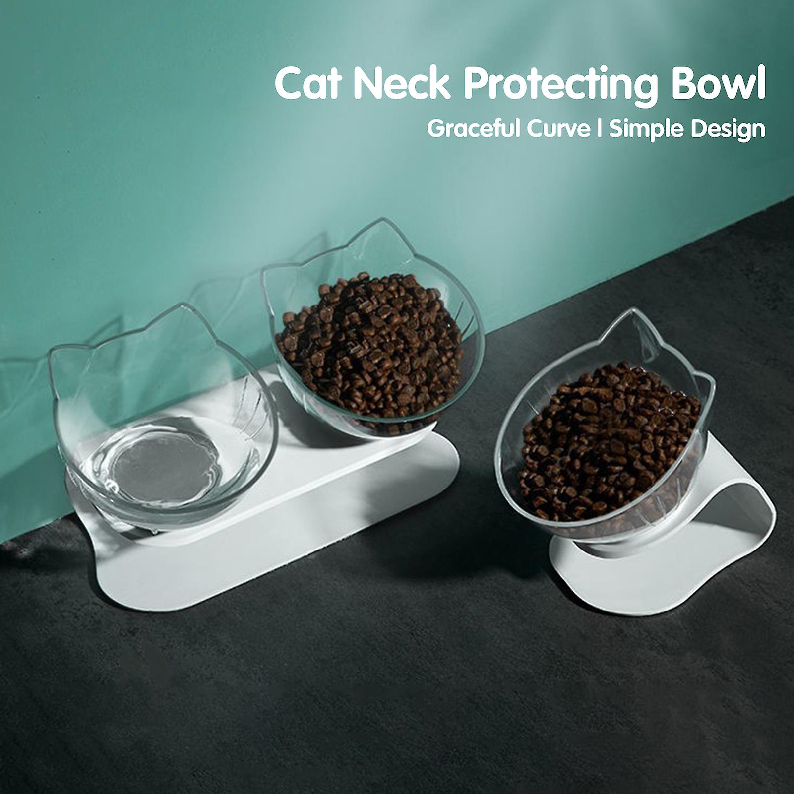 Cats Food Bowl Pet Feeding 15 Tilted Basic Bowl Detachable Food Containers Raised With Stand  4