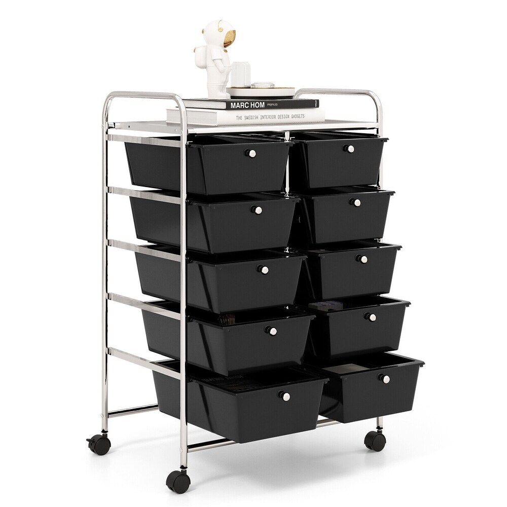 10 Drawer Rolling Storage Cart