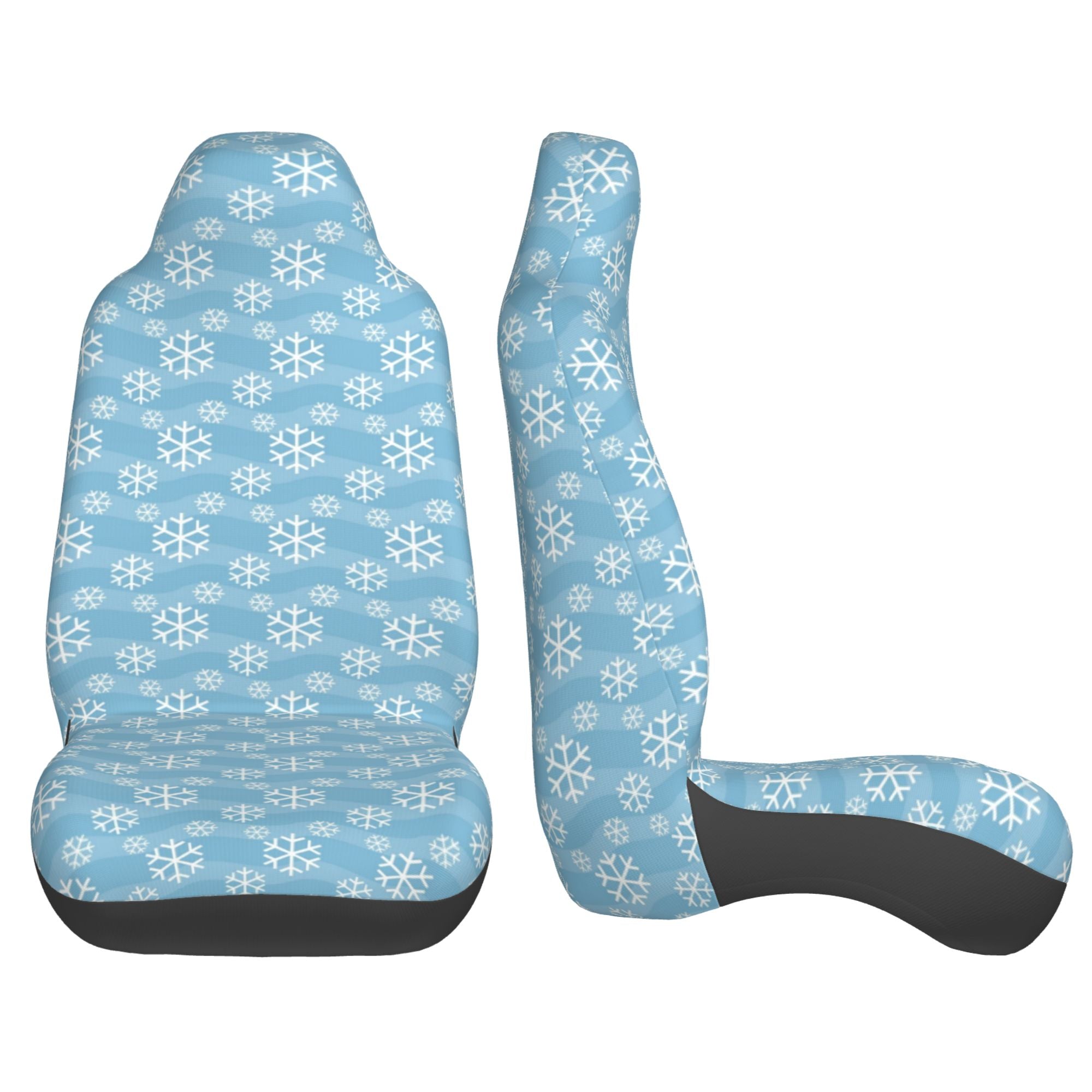 ZICANCN Car Seat Cover Snowflakes Winter Car Front Seat Covers Protectors ， Automotive Seat Covers for Cars Trucks Suv