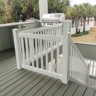 Weatherables Naples 3 ft. H x 8 ft. W White Vinyl Railing Kit CWR-R36-E8