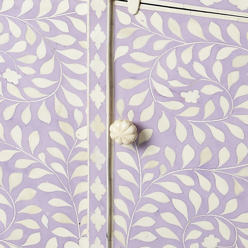 Vivienne Lavender Bone Inlay Console Chest   Mediterranean   Accent Chests And Cabinets   by UStradeENT LLC  Houzz