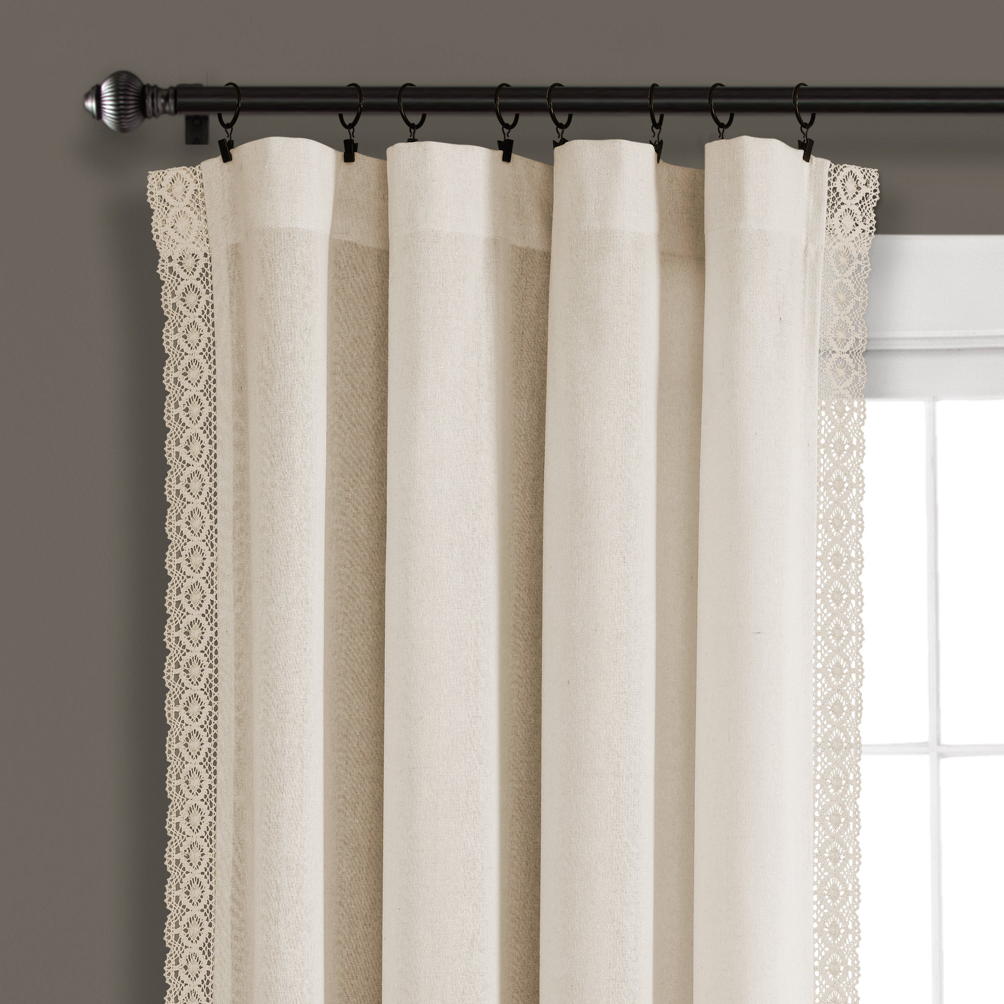 Rosalie Faux Linen Window Panel Set