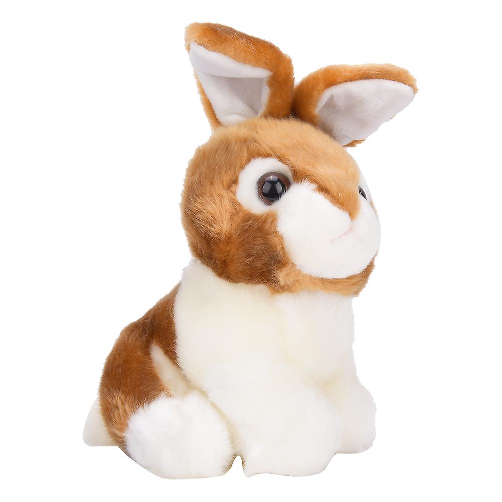 Simulation Animal Rabbit Plush Toy Playing Soft Toy For Children Gifts Decorationbrown 28cm 0.25kg