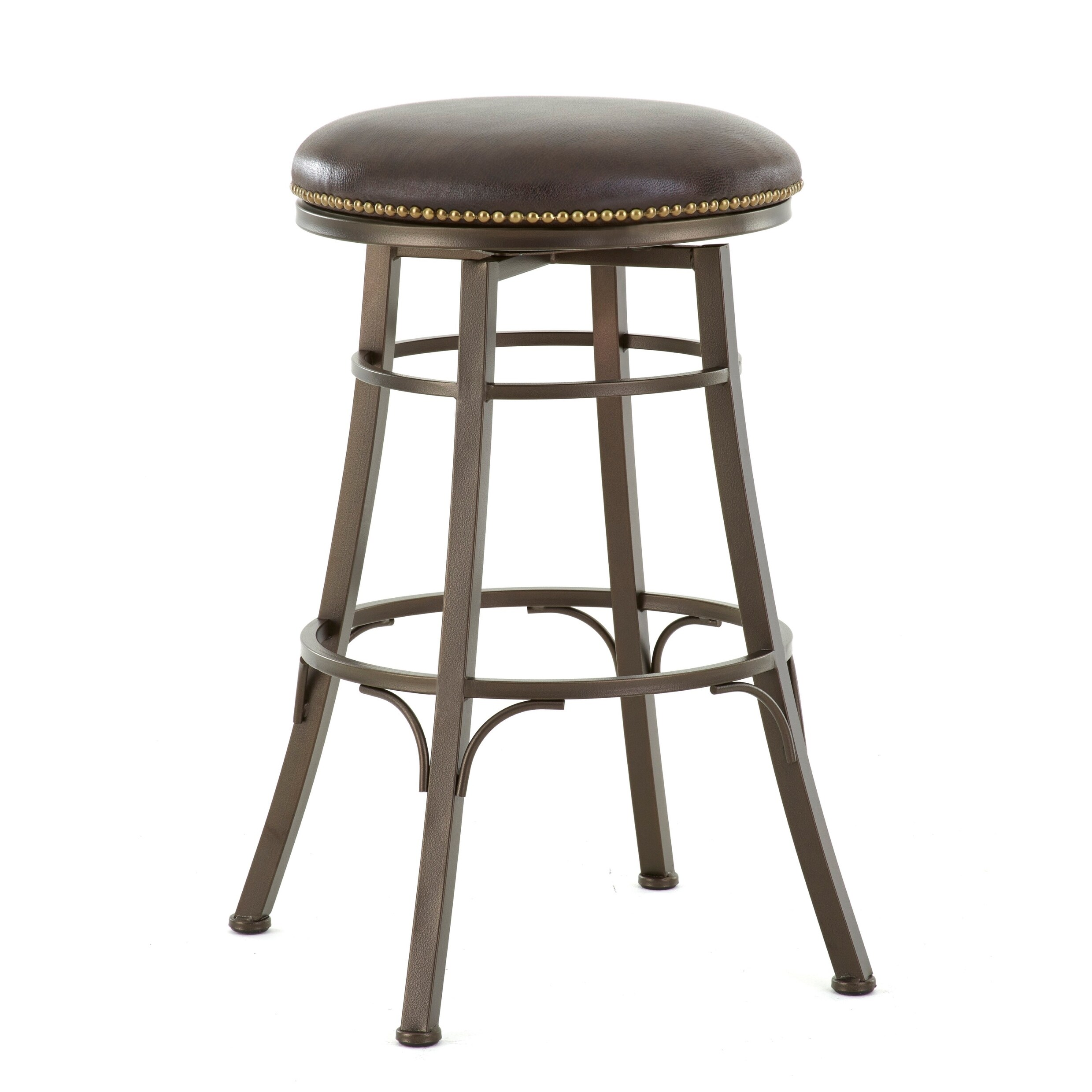 Copper Grove Tejeda Backless Metal Swivel Counter or Bar Stool