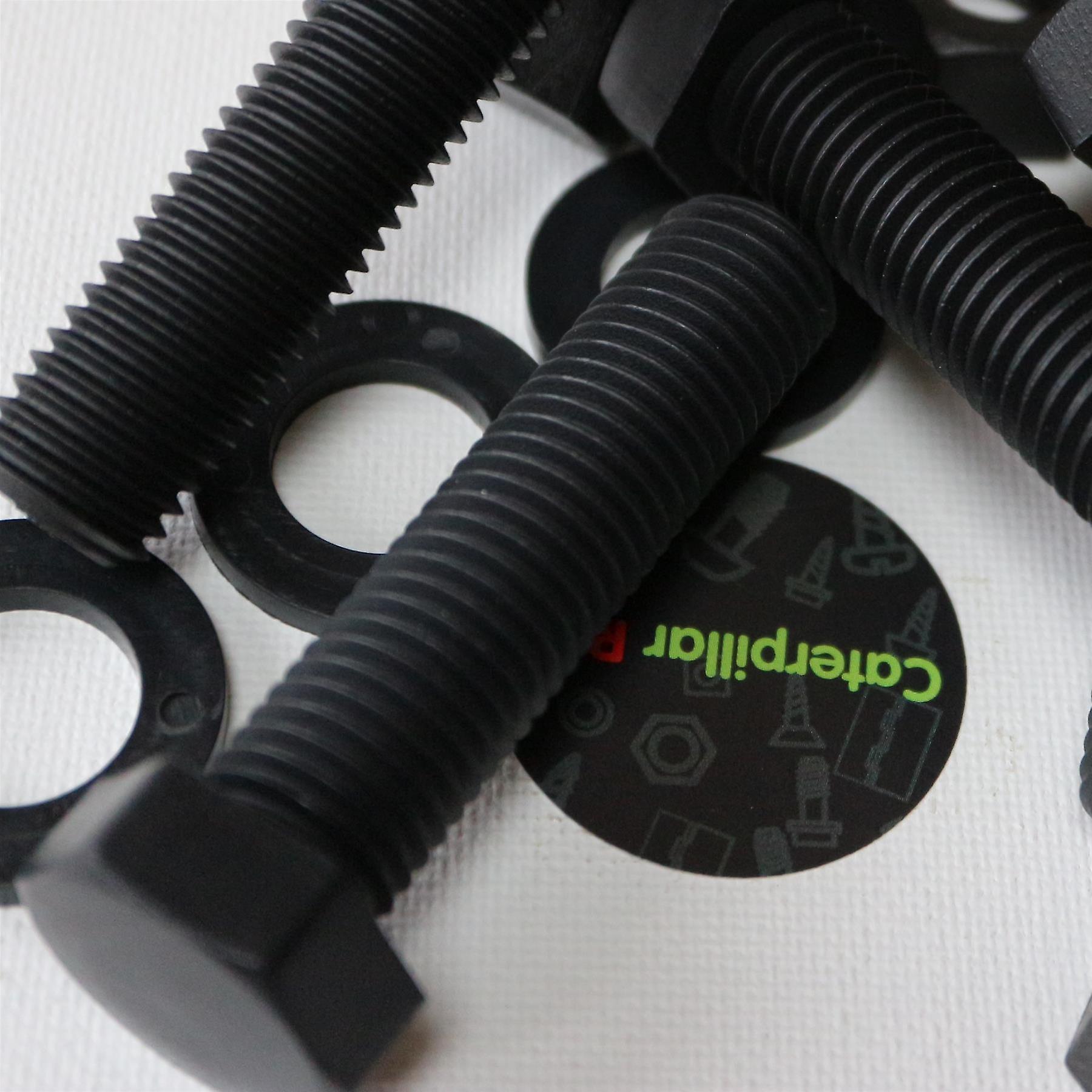 5x Black， Hex Head， (PP)， M16 x 65mm， Plastic Bolts，Nuts and Washers， -Screws