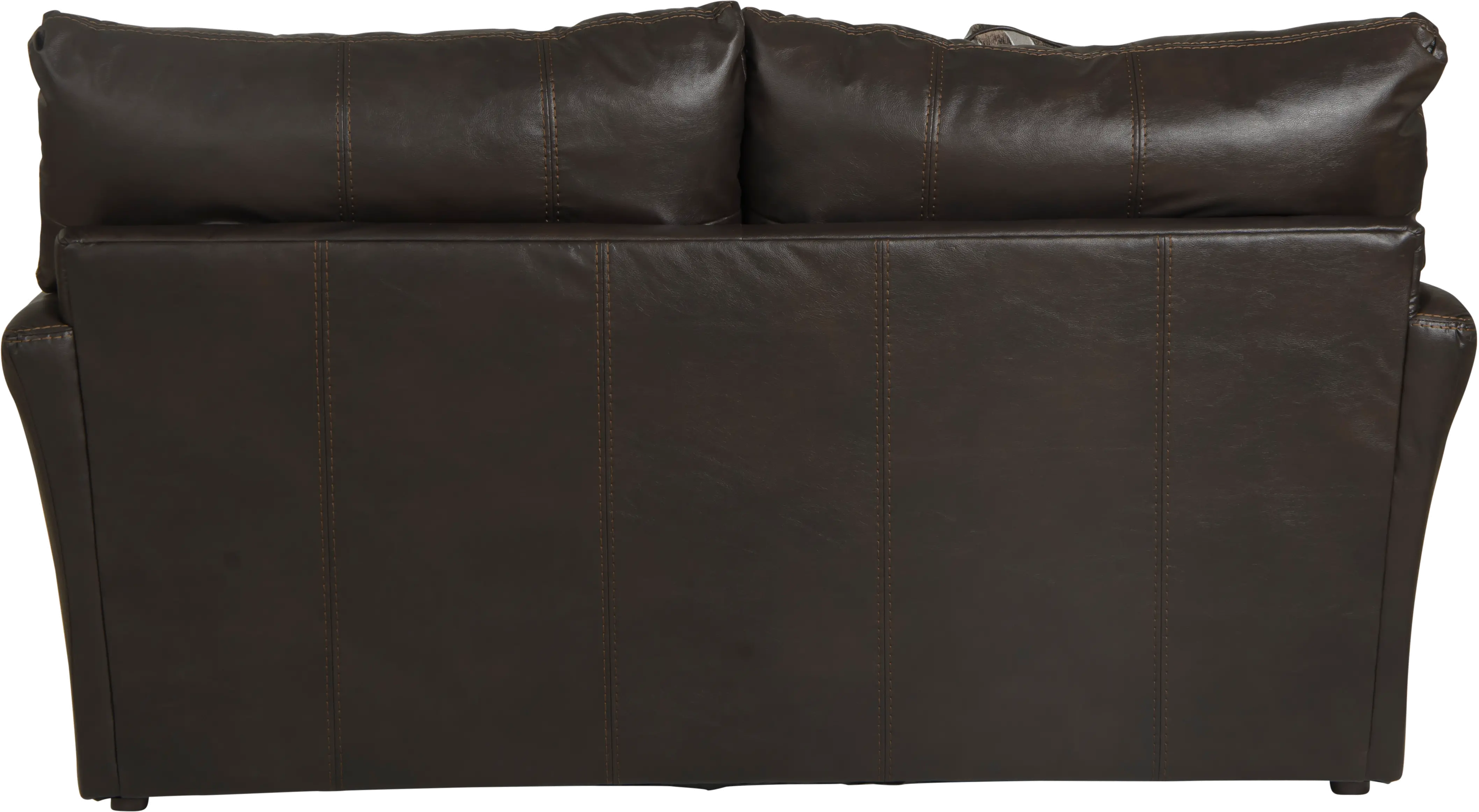 Prato Brown Leather Loveseat