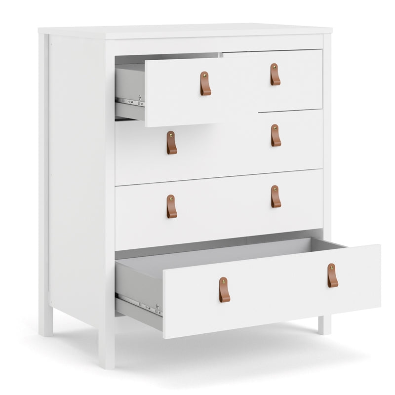 Madrid 5 Drawer Chest, White