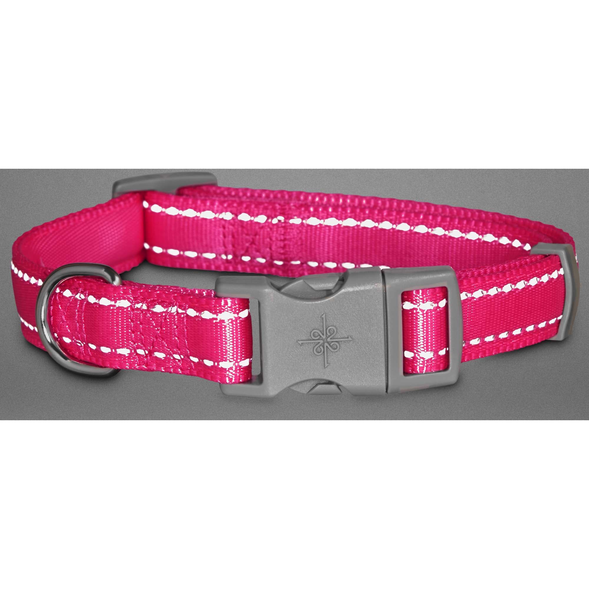 YOULY Reflective Pink Dog Collar， Small